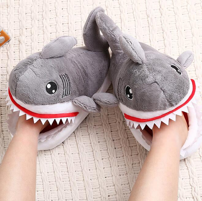 Plush Shark Slippers - TinyMinyMo