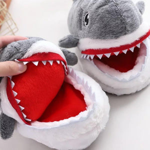 Plush Shark Slippers - TinyMinyMo
