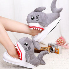 Load image into Gallery viewer, Plush Shark Slippers - TinyMinyMo
