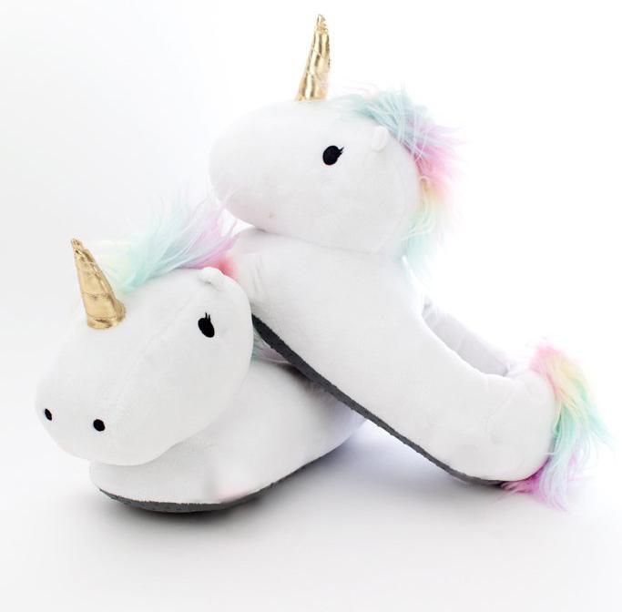 Plush Unicorn Slippers - TinyMinyMo