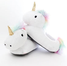 Load image into Gallery viewer, Plush Unicorn Slippers - TinyMinyMo
