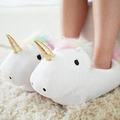Plush Unicorn Slippers - TinyMinyMo