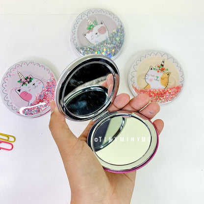 Kitty Glitter Pocket Mirror