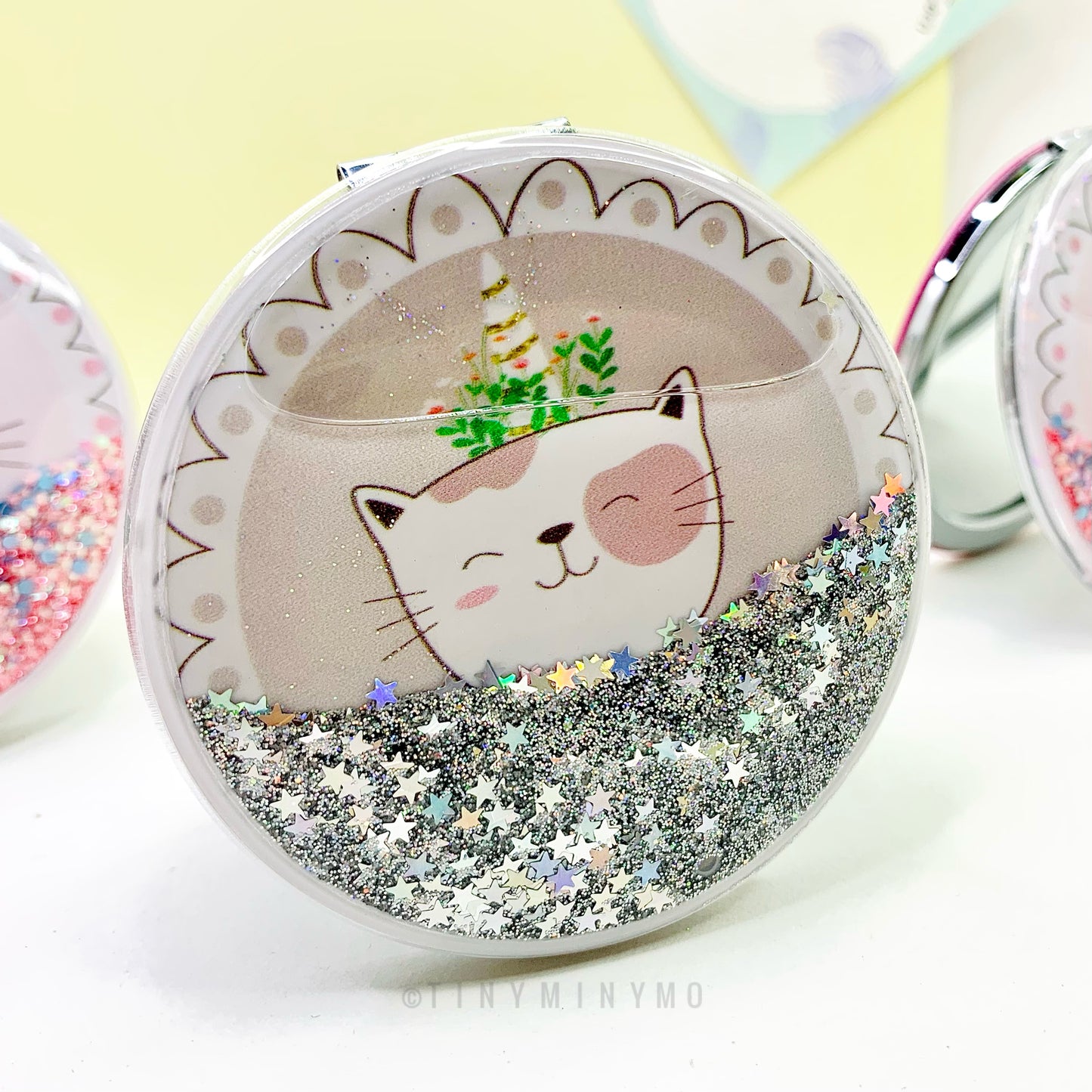 Kitty Glitter Pocket Mirror