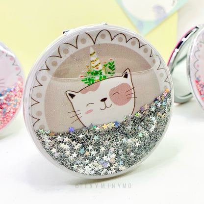 Kitty Glitter Pocket Mirror