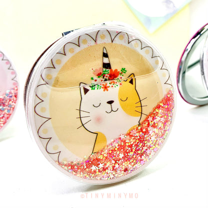 Kitty Glitter Pocket Mirror