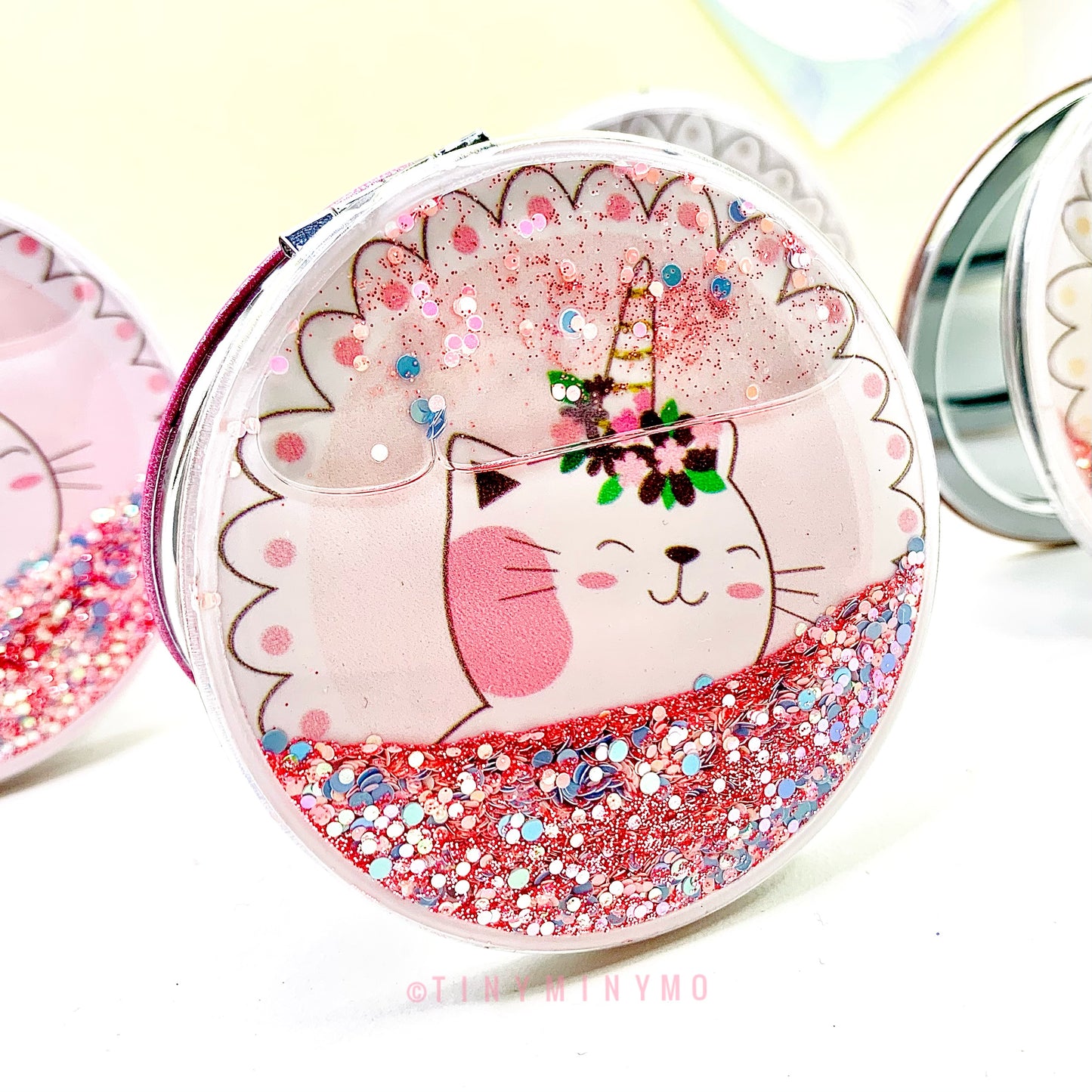 Kitty Glitter Pocket Mirror