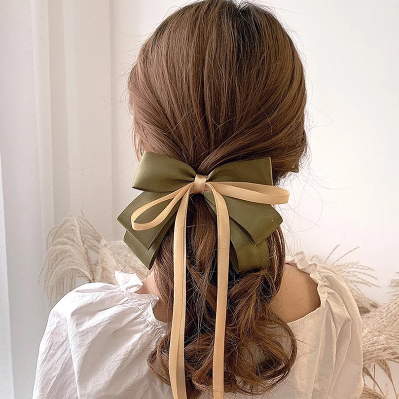 Satin Bow Clip