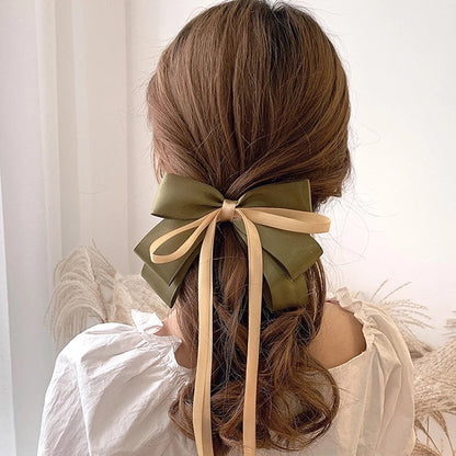 Satin Bow Clip