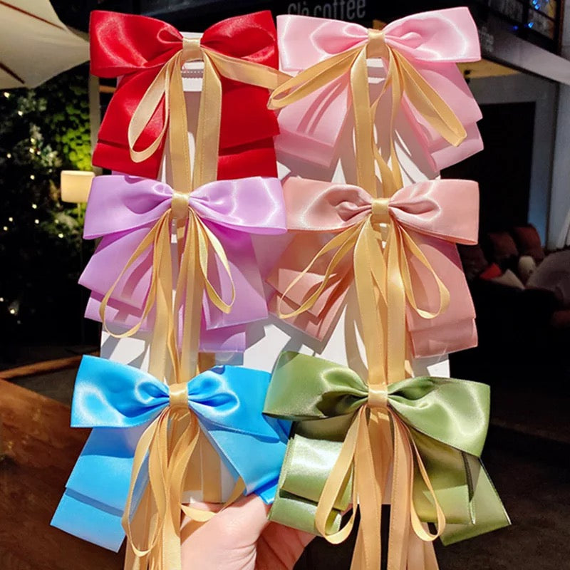 Satin Bow Clip