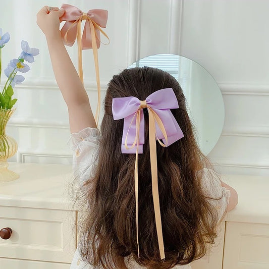 Satin Bow Clip