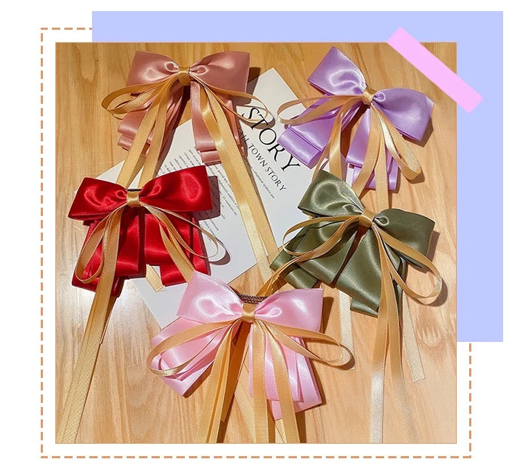 Satin Bow Clip