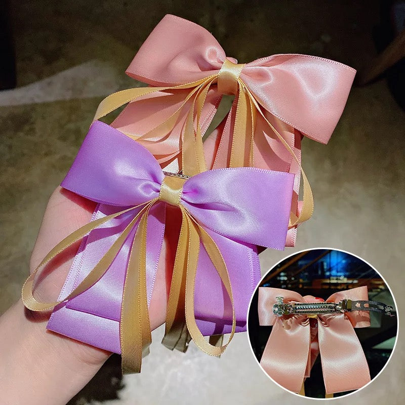 Satin Bow Clip