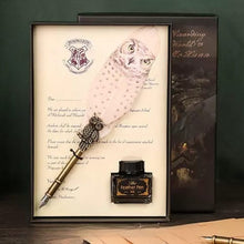 Load image into Gallery viewer, Hogwarts Feather Pen with Ink - Tinyminymo
