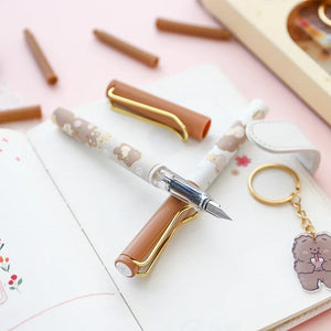 Kawaii Bear Fountain Pen Set - Tinyminymo
