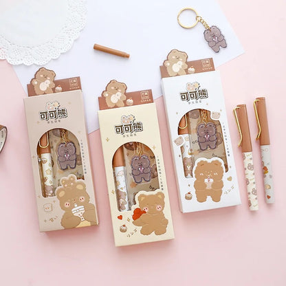 Kawaii Bear Fountain Pen Set - Tinyminymo