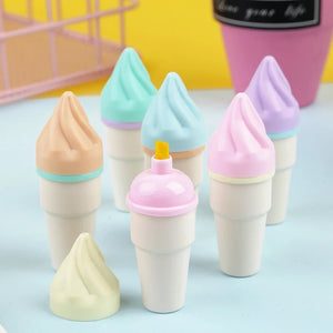 Kawaii Mini Ice-Cream Highlighters - Set of 6 - Tinyminymo