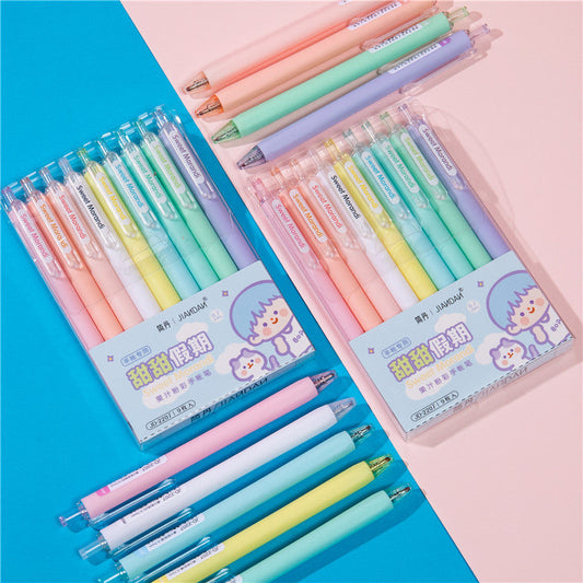 Kawaii Pastel Gel Pens - Set of 9 - Tinyminymo