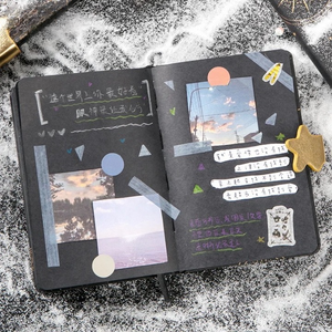 Kawaii Starry Sky Black Page Notebook - Tinyminymo