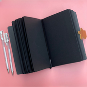 Kawaii Starry Sky Black Page Notebook - Tinyminymo