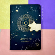 Kawaii Starry Sky Black Page Notebook - Tinyminymo