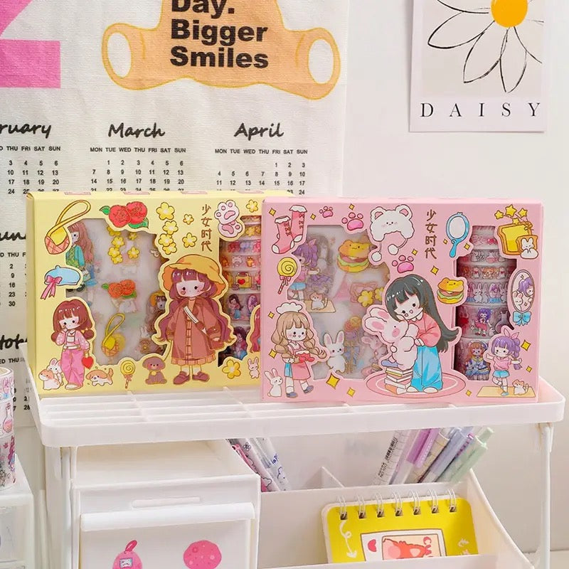 Kawaii Washi Tape and Sticker Set - Tinyminymo