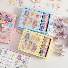 Load image into Gallery viewer, Kawaii Washi Tape and Sticker Set - Tinyminymo
