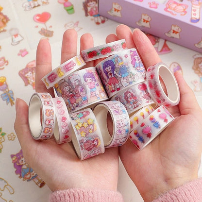 Kawaii Washi Tape and Sticker Set - Tinyminymo