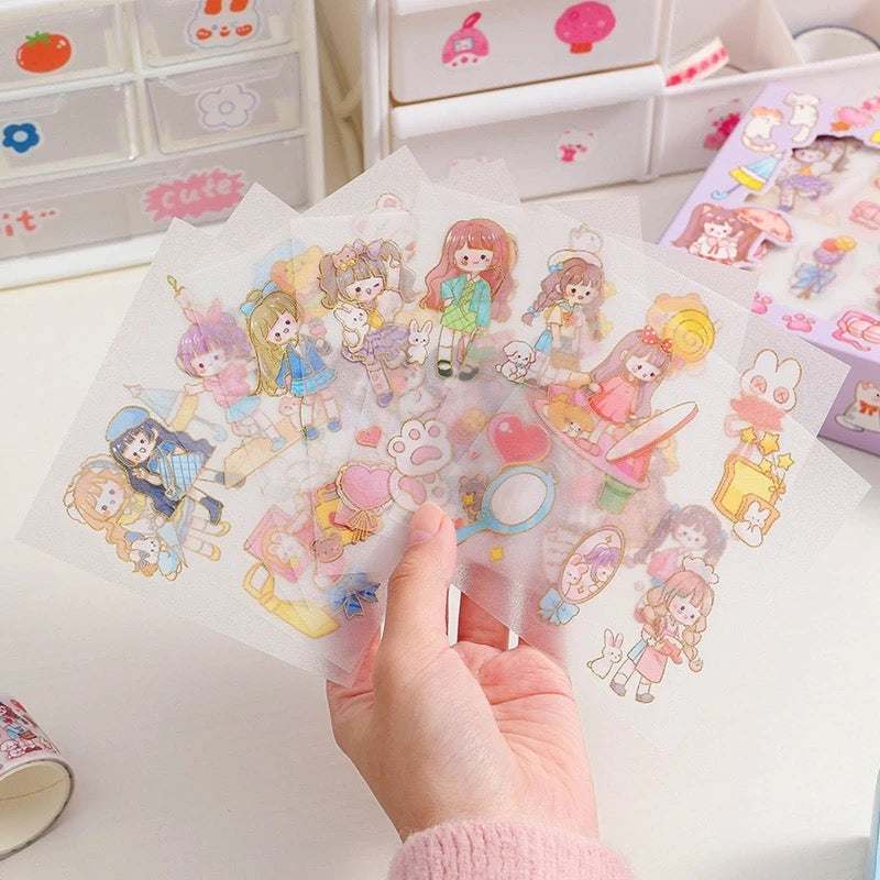 Kawaii Washi Tape and Sticker Set - Tinyminymo