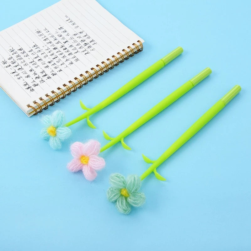 Knitted Flower Pen - Tinyminymo