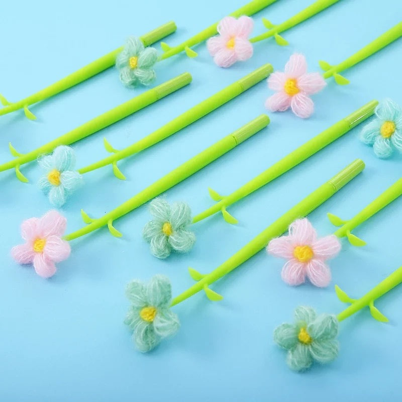 Knitted Flower Pen - Tinyminymo