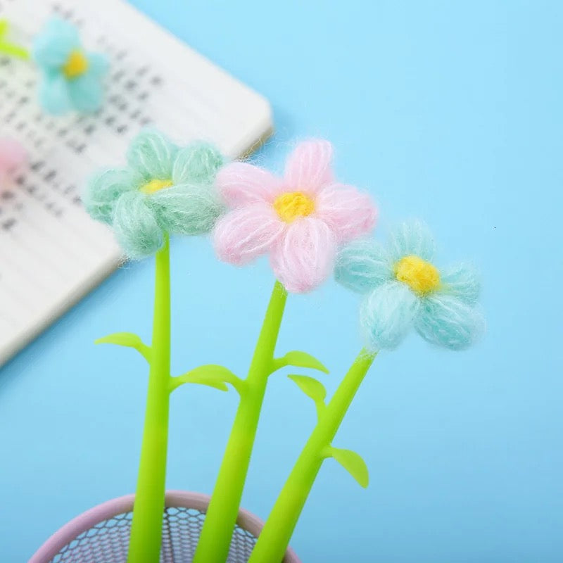 Knitted Flower Pen - Tinyminymo