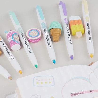 Pastel Click Highlighters - Set of 6 - Tinyminymo