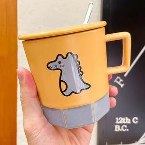 Little Dino Mug with Lid and Spoon - Tinyminymo