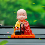 Meditating Monk Solar Power Bobblehead