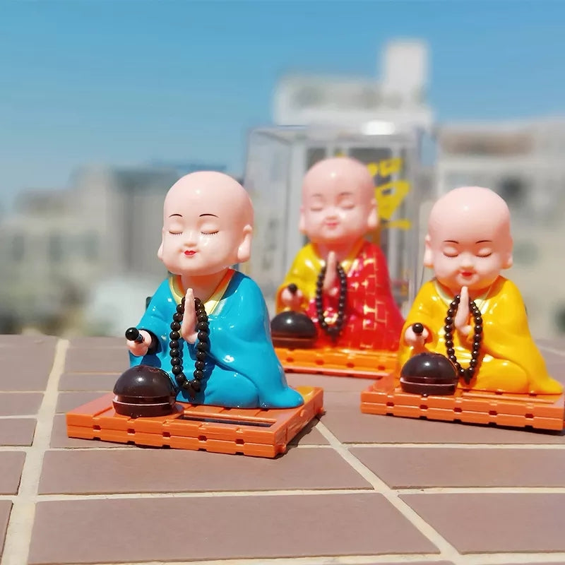 Meditating Monk Solar Power Bobblehead - Tinyminymo