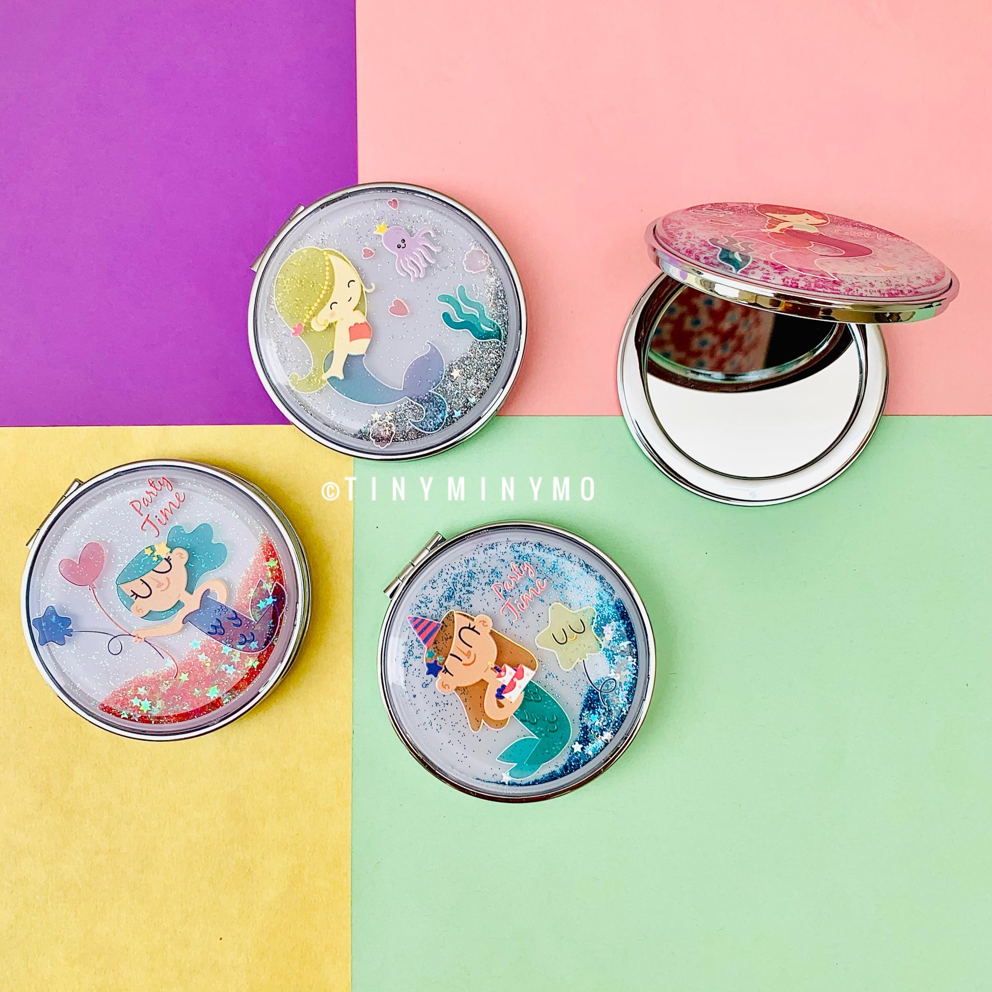 Mermaid Glitter Pocket Mirror - Tinyminymo