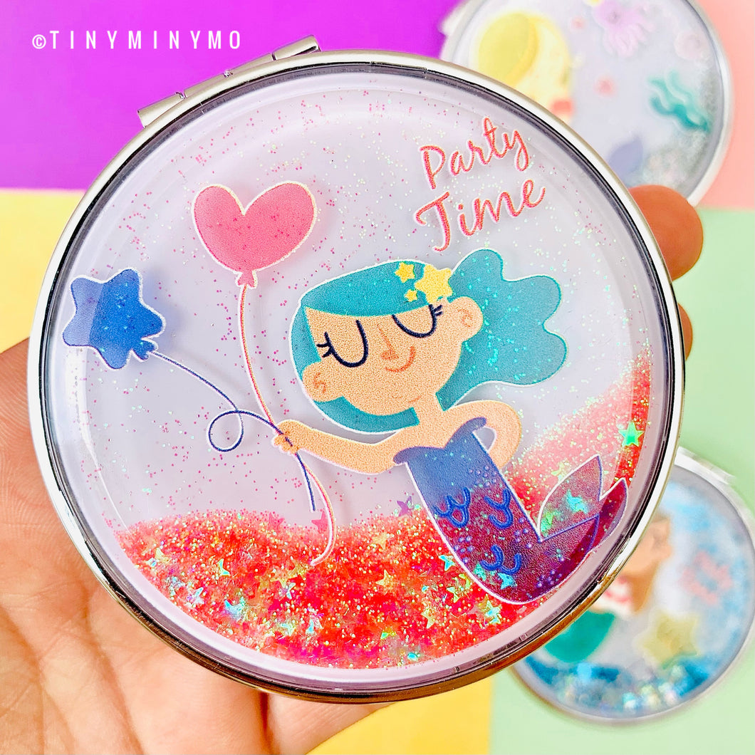 Mermaid Glitter Pocket Mirror - Tinyminymo