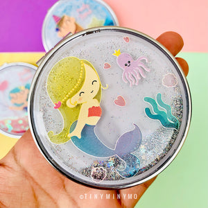 Mermaid Glitter Pocket Mirror - Tinyminymo