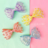 Mesh and Glitter Bow Clip