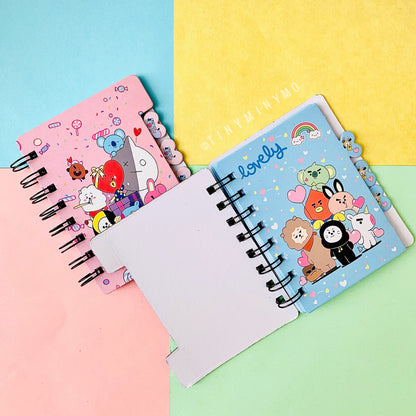 Mini BT21 Spiral Diary - Tinyminymo