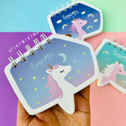 Mini Unicorn Spiral Notepad - Tinyminymo