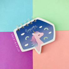 Load image into Gallery viewer, Mini Unicorn Spiral Notepad - Tinyminymo
