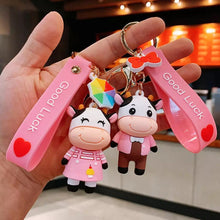 Load image into Gallery viewer, Mr and Mrs Cow 3D Keychain - Tinyminymo

