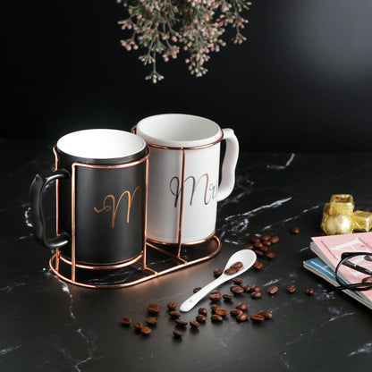 Mr and Mrs Mug Set with Stand - Tinyminymo