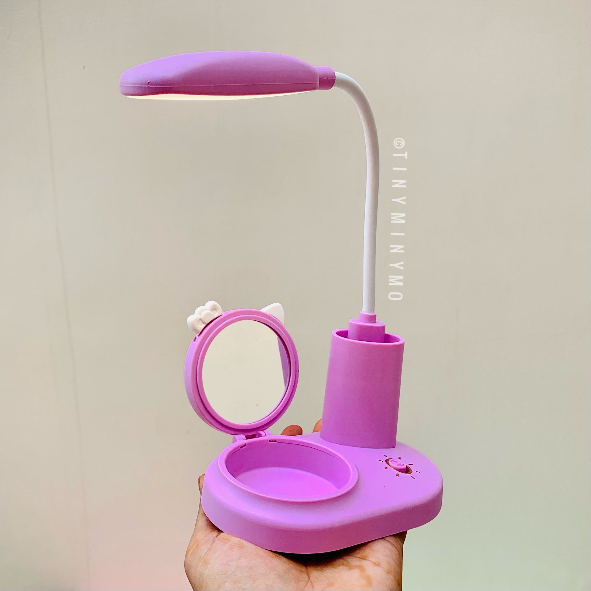 Multifunction Mini Mirror Table Lamp - Hello Kitty