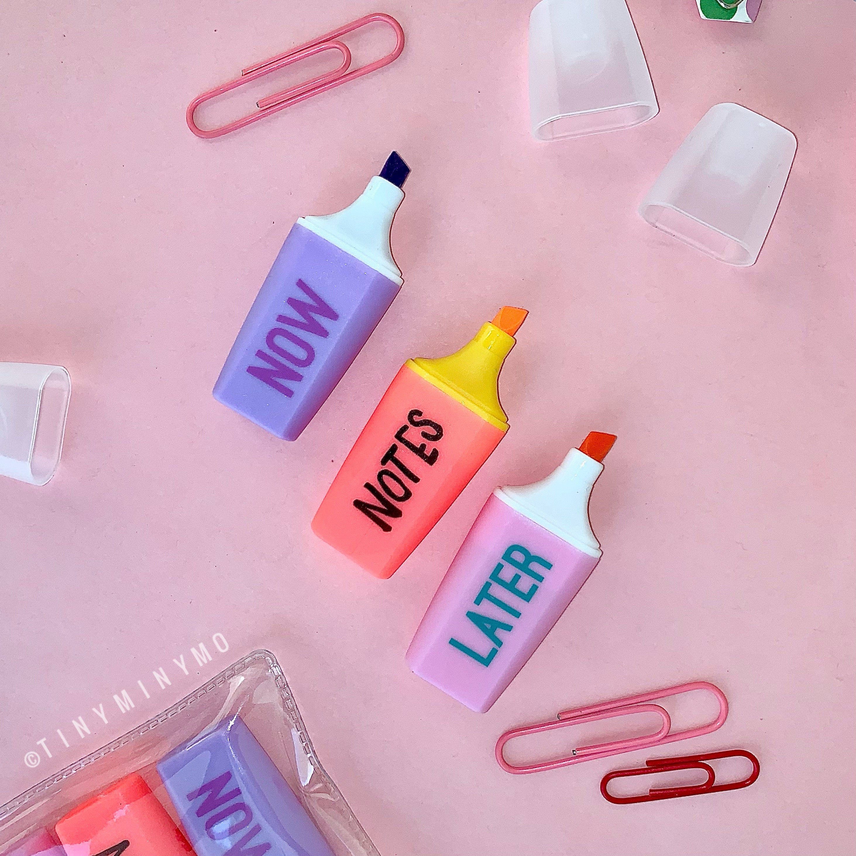 Now Notes Later Highlighters - Set of 3 - Tinyminymo