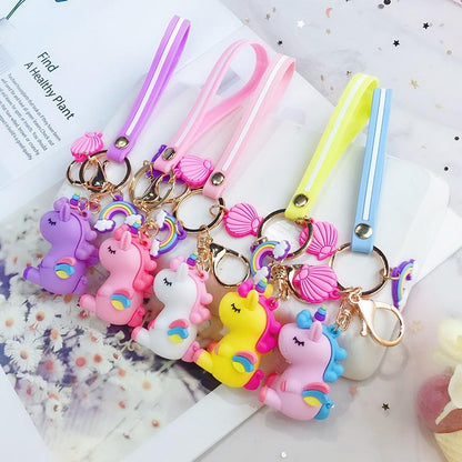 Rainbow Unicorn Keychain - TinyMinyMo