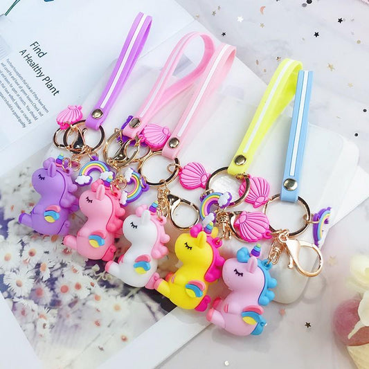 Rainbow Unicorn Keychain - TinyMinyMo