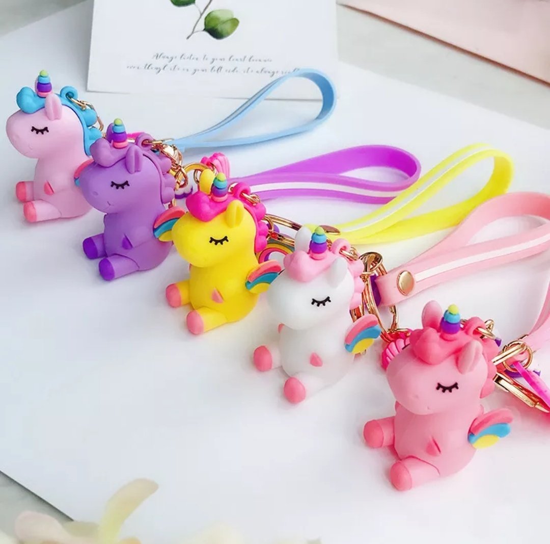 Rainbow Unicorn Keychain - TinyMinyMo